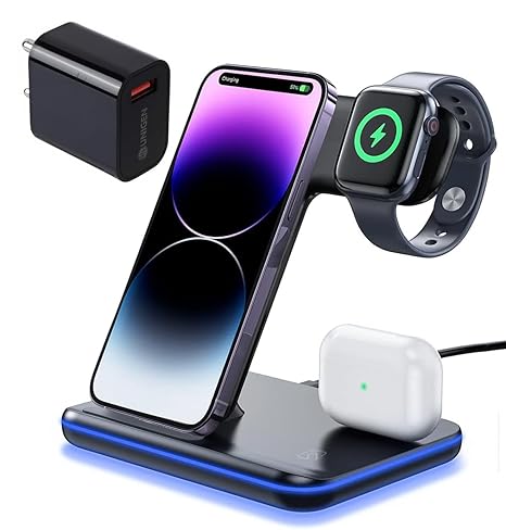 3-in-1 Wireless Charging Station محطة شحن لاسلكية 3 في 1