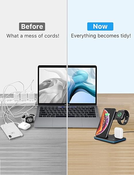 3-in-1 Wireless Charging Station محطة شحن لاسلكية 3 في 1