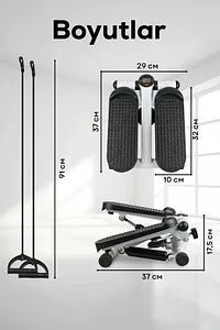 Fitness Stepper Exerciser with Rope  جهاز تمارين اللياقة البدنية على شكل خطاف مع حبل