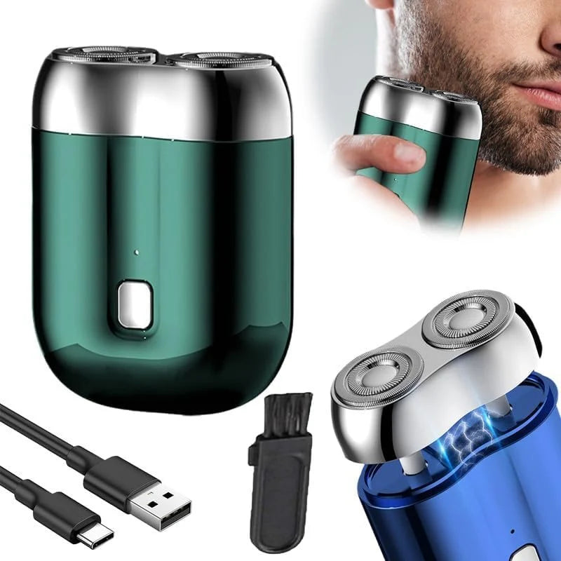 Mini Shavers for Men, Washable Double Head  ماكينة حلاقة صغيرة للرجال، رأس مزدوج قابل للغسل