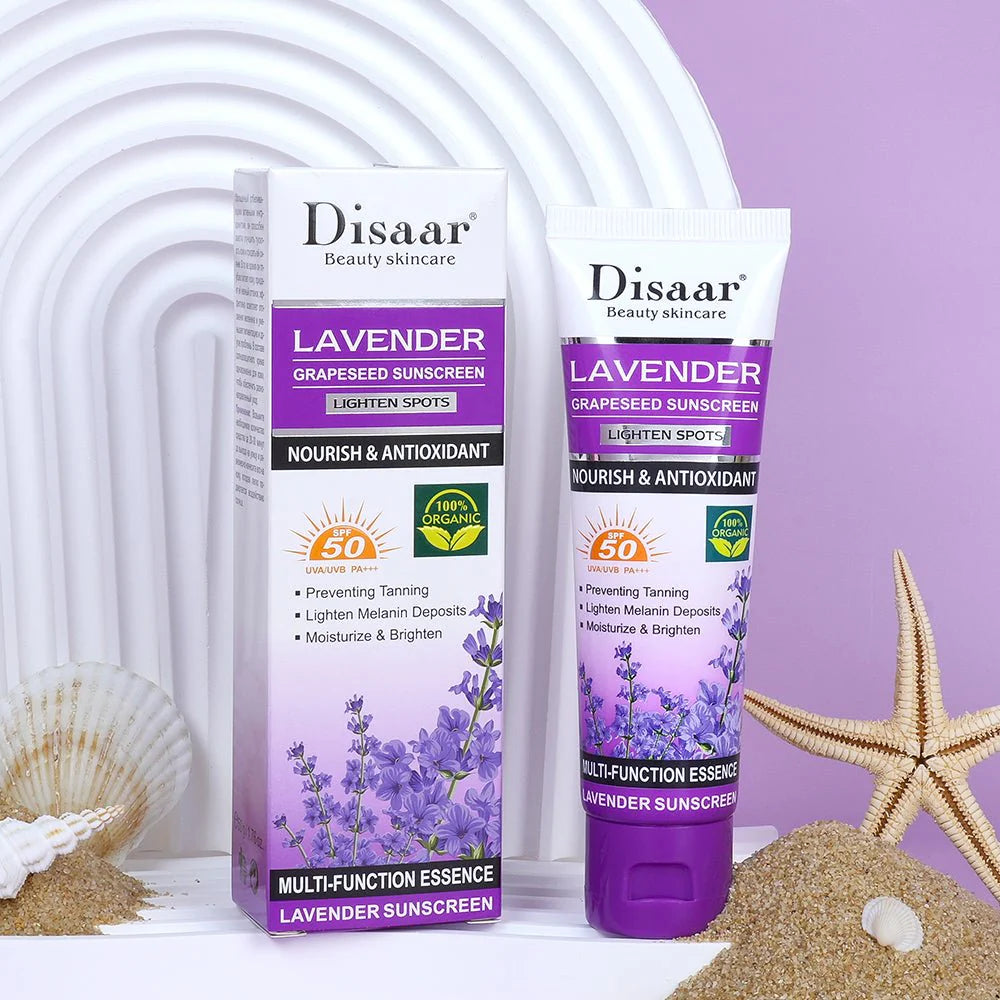 Disaar - Lavender Grapeseed Sunscreen SPF 50 (Original)  ديسار - واقي شمس برائحة الخزامى وبذور العنب بعامل حماية 50 (الأصلي)