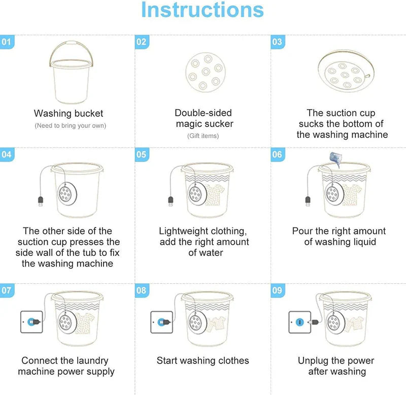 2 in 1 Mini Washing Machine  غسالة صغيرة 2 في 1
