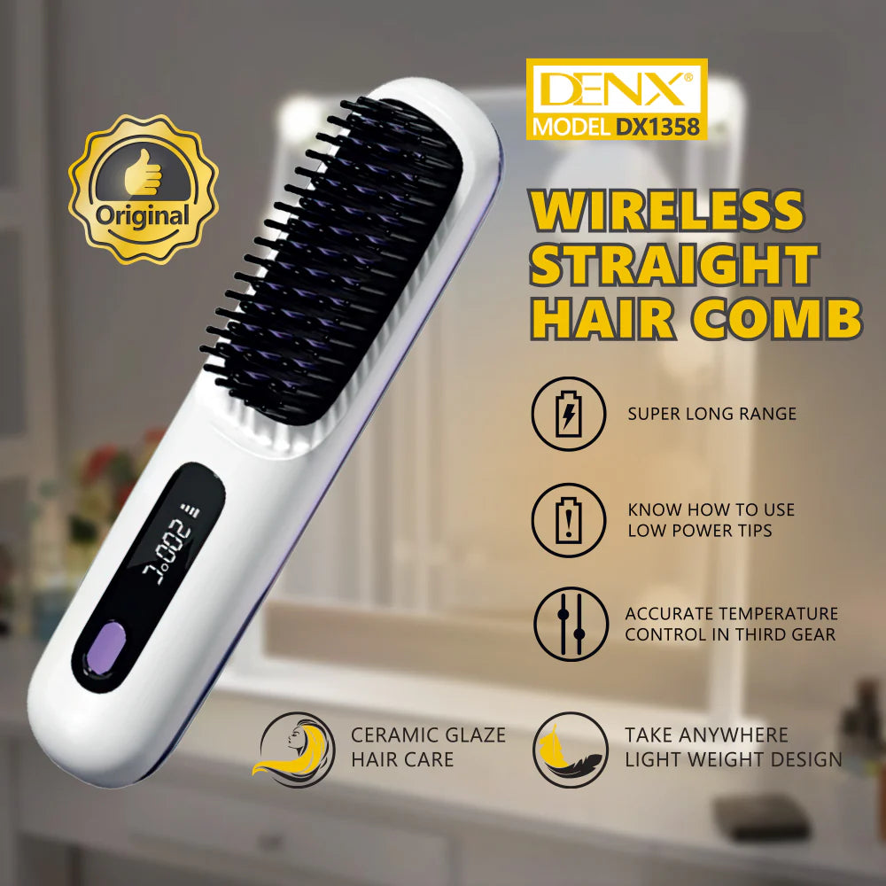 Wireless Straight Hair Comb مشط شعر مستقيم لاسلكي