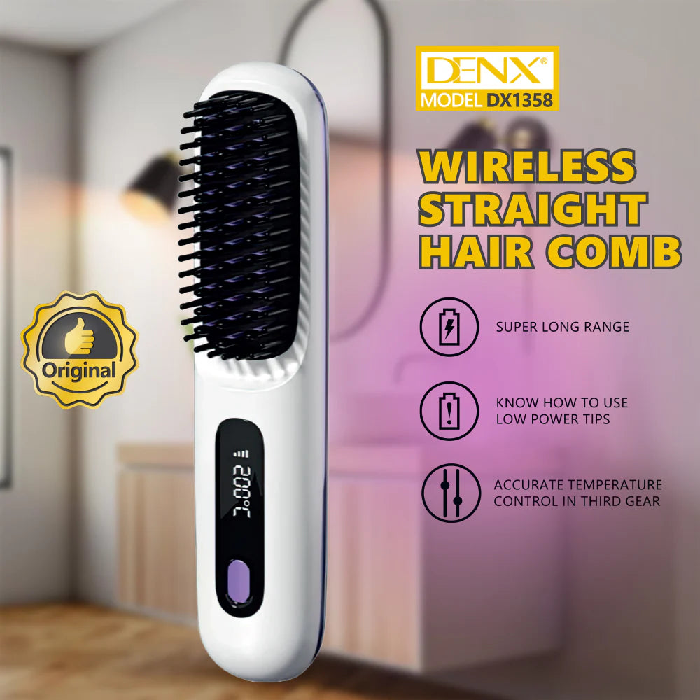 Wireless Straight Hair Comb مشط شعر مستقيم لاسلكي